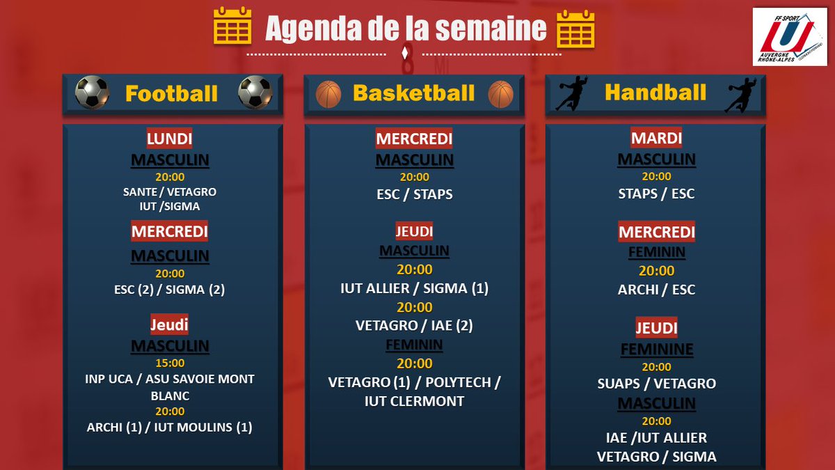 🥇 Ligue Auvergne Rhône Alpes FFSU - Clermont-Frd (@SportUClermont ...