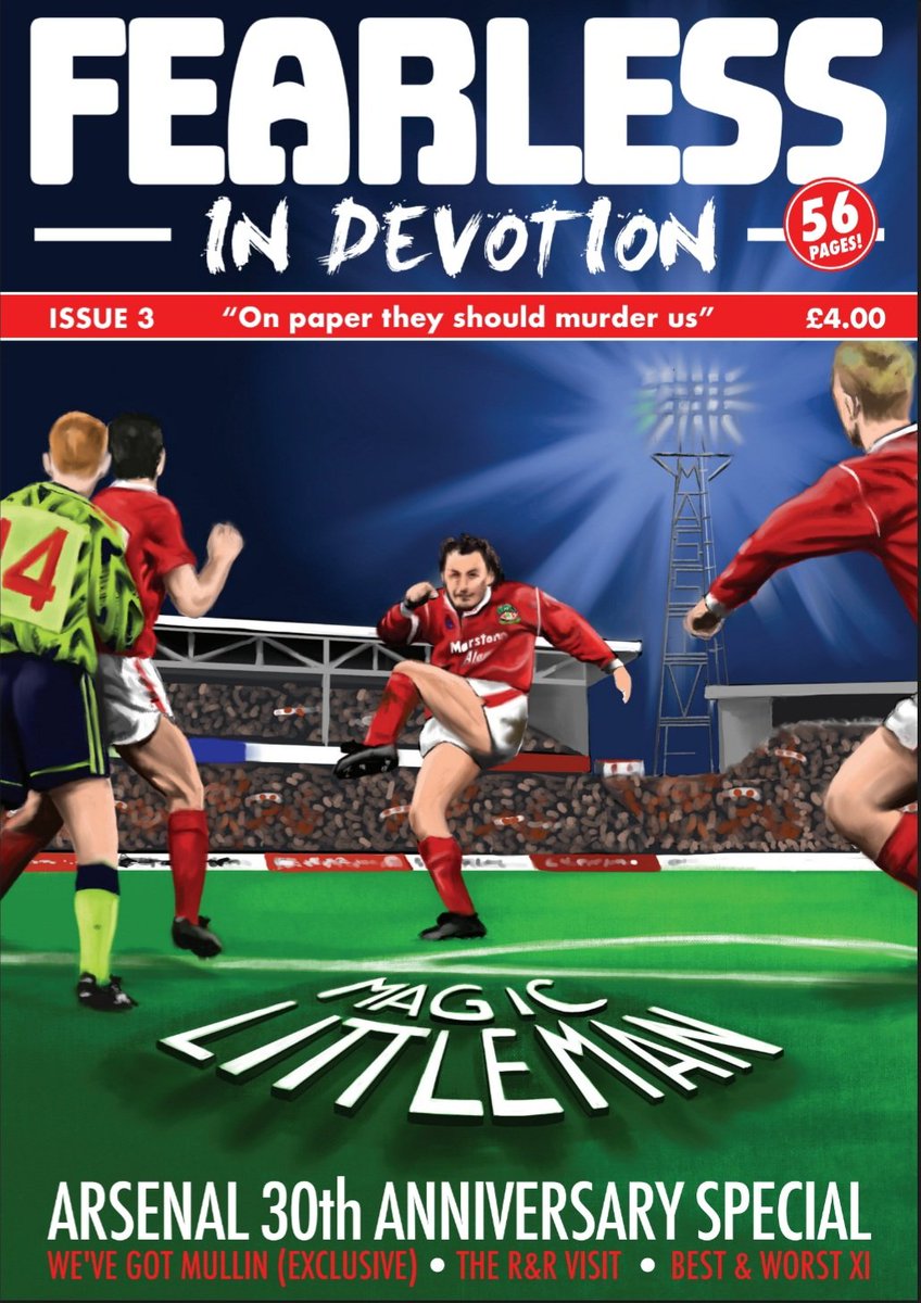 fearlessidzine's tweet image. FiD ISSUE 3! 

January is 30yrs since we beat @Arsenal ..we just had to have @therealMickeyT &amp;amp; Steve Watkin adorning the front cover! 
🟥bumper 56 pages including all the inside knowledge on THAT game
🟥exclusive chat with Super Paul Mullin
🟥the regular features
Available soon!