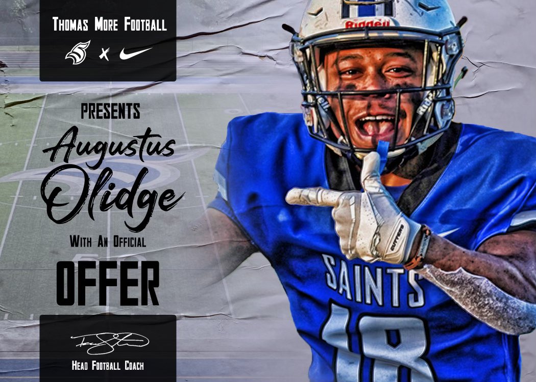 Blessed to receive an offer from Thomas Moore Universty! <a href="/CoachBZink/">Brad Zink</a> <a href="/Robertd3rd/">Robert Edwards III</a> <a href="/Coach_Young10/">Michael Young</a> <a href="/coachseed/">coachseed</a>