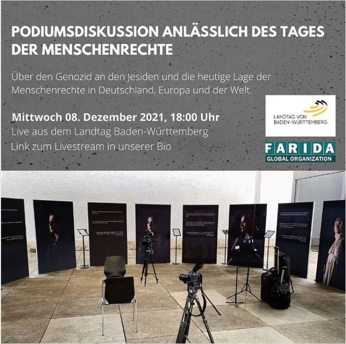 We are honored to be hosted by the President of the Parliament Baden-Württemberg on the occasion of the international day of human rights.
A Panel discussion on December 08 at 18:00(CEST) on Yazidi genocide and the human rights to happen.
Live
youtube.com/watch?v=PnCWT8…
<a href="/Landtag_BW/">Landtag BW</a>