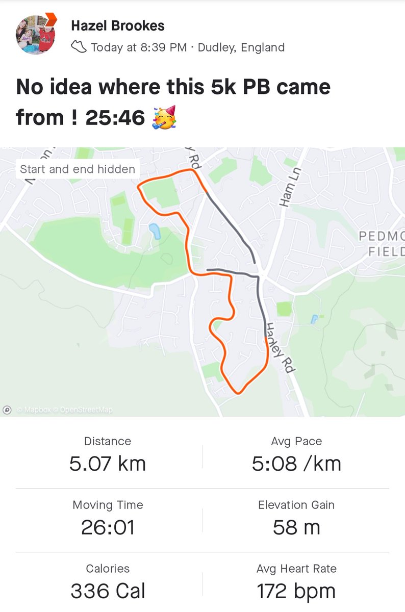 A rather unexpected 5k PB 25.46 🥳
