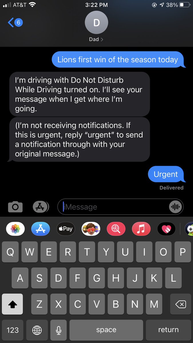Had to make sure my Dad heard the good news