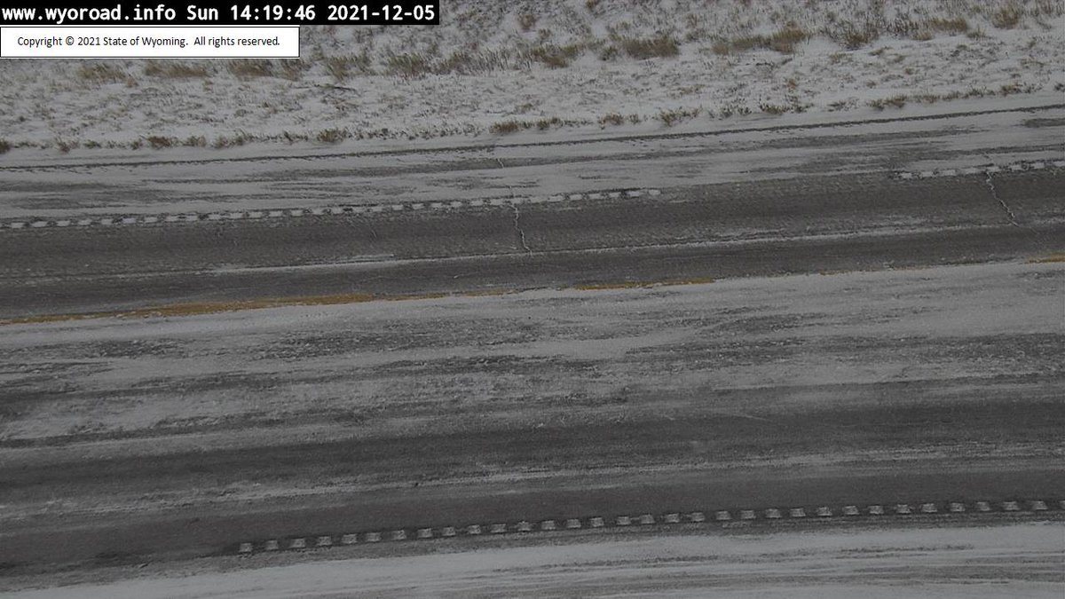 NWSCheyenne's tweet photo. ⚠12/5 2:28 PM - Wintry conditions are currently being experienced across portions of southeast Wyoming and the Nebraska panhandle. These conditions will likely continue over the next few hours. Maintain caution! #wywx #newx #wyoroad #neroad https://t.co/x19Zt4cNPO