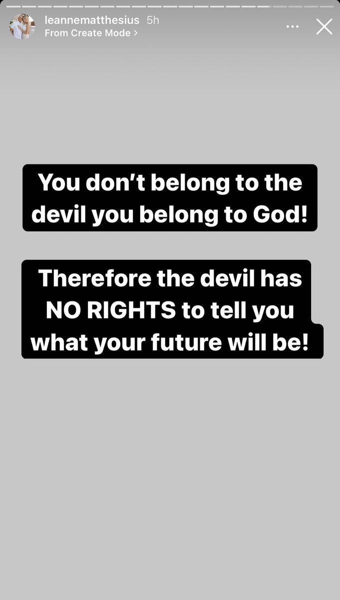 AwakenExposed's tweet photo. Why the fuck are they so obsessed with the #devil and the #enemy?? #leannematthesius #jurgenmatthesius #AwakenChurchsd #jesus #fearbased please, if you are struggling mentally go to a #therapist, not your #megachurch. #mentalhealth #hysterics https://t.co/n4YIAGwsiS