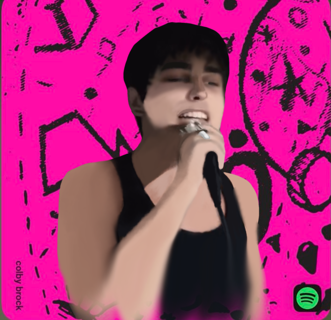 Gone_golbrock's tweet photo. The first one was the one that I made with an original background, and the second I used his album cover for it! This took 3 days to draw 😭 I hope y'all like it!! @ColbyBrock #Steamskin!! https://t.co/1ut9K0mG95
