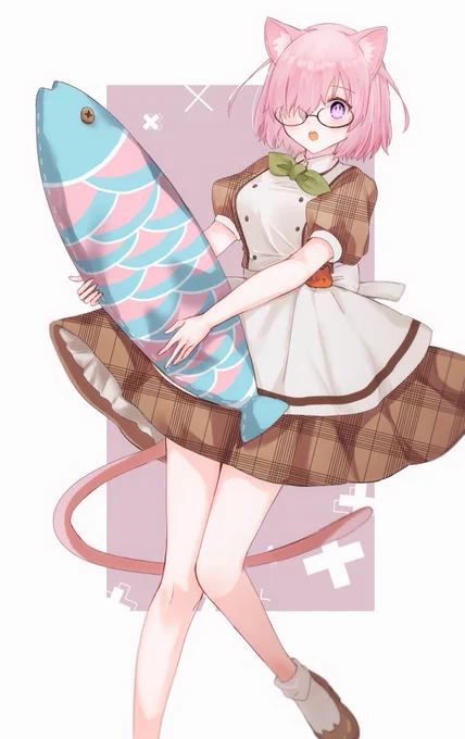 グラカニカフェの猫耳マシュかわいい #FGO 
