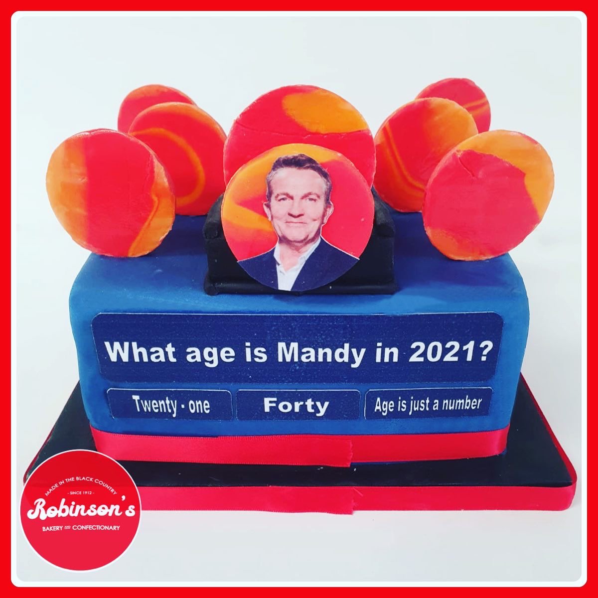 What do you get someone for that big birthday when they’re a fan of #TheChase? A Bradly &amp; the chasers #thechasecake 😍 #bespokecakes #robinsonsbakery #cake #westmidlands #celebrationcake