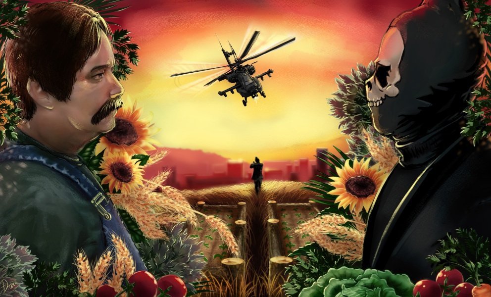 🥬Veggie Wars🥬
w/ Farmer Jack &amp; Harry Brown 

#NoPixel #GTARP #fanart