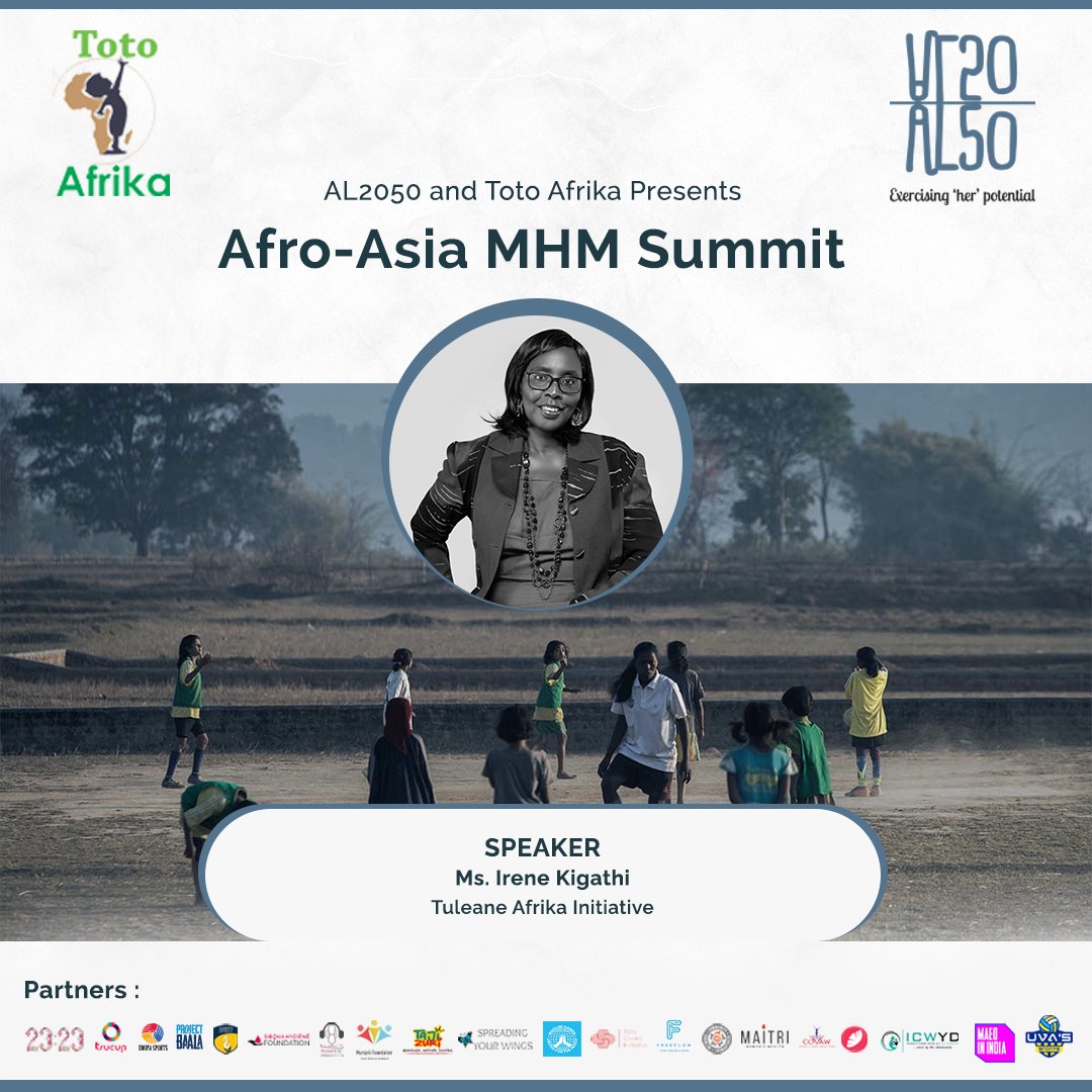 al50foundation's tweet photo. Speakers
Ms. Anuhya Korrapati
Ms. Irene Kigathi
Ms. Leonidah Ayuma
Mr. Prateek Dubey
Let’s heal each other over the stigma around “#Periods
REGISTER NOW: https://t.co/StIEHL6ujH
#TotoAfrika #AL50 #AfroAsiaMHMSummit #JoinTheConversation
@TotoAfrika1 https://t.co/NtjouIWxLi