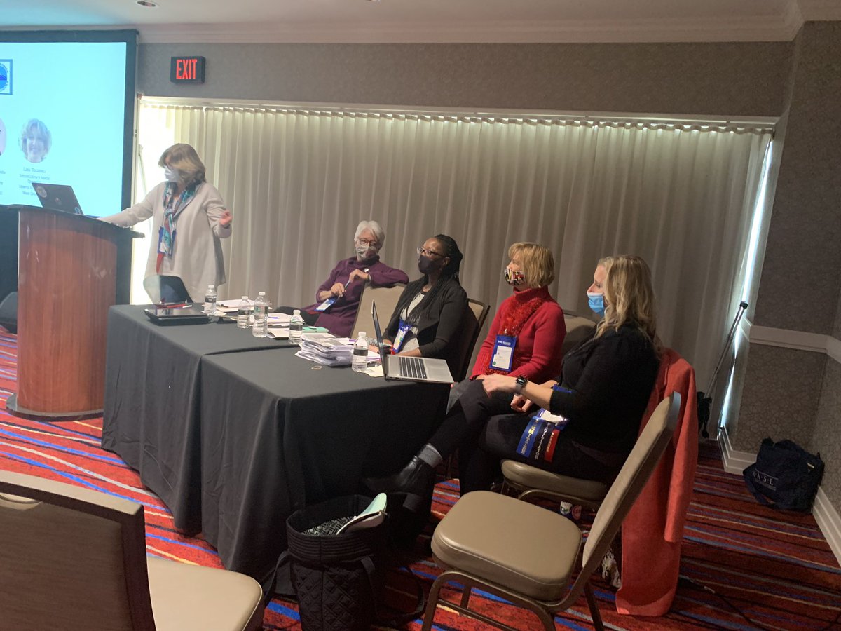 bibliobeth's tweet photo. Listening to how the amazing West Orange #schoollibrarians galvanized a community to reverse proposed cuts & how @njasl advocates for #schoollibrary programs #njasl21 #CourageConnectionCompassion #njasladvocacy https://t.co/CABQidT5Sb