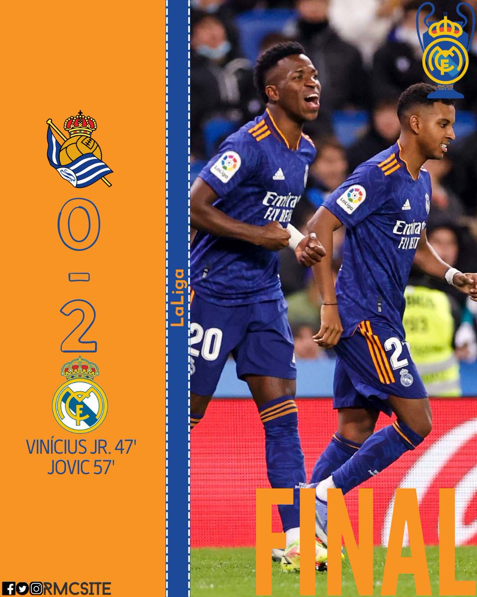 RMCSITE's tweet photo. Final

#RMCSITE #RMLiga #HalaMadrid #LaLiga #RealSociedadRealMadrid #RSORMA https://t.co/yda8ZmO30Z