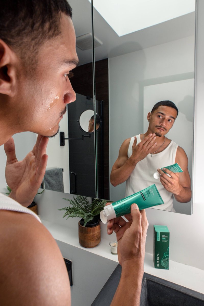 blesswellco's tweet photo. Happy Sunday! We are a wellness brand for men (and women 😉) who care about what they put on their skin! 🌱

Be blessed with 25% OFF your next #BLESSWELL purchase when you use code HOLIDAY25.  Gift cards now available. 🔑 https://t.co/Eorf05UU6W