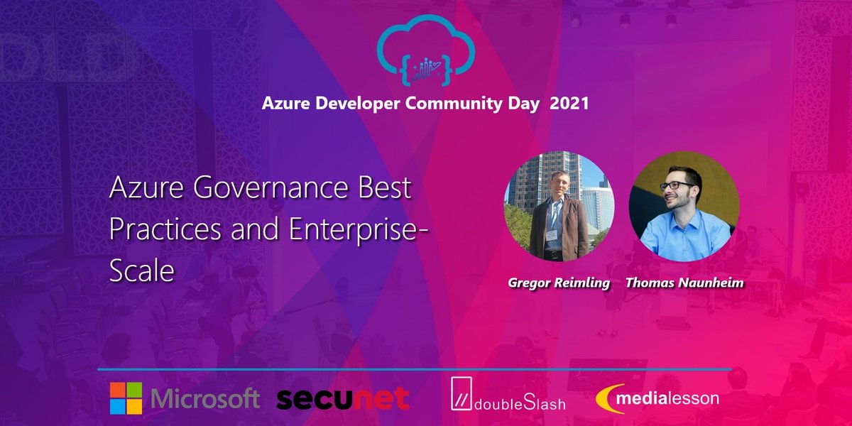 Thomas_Live's tweet photo. Am Dienstag findet der "Azure Developer Community Day 2021" statt. Ich freue mich zusammen mit @GregorReimling über #Azure Governance und #EnterpriseScale sprechen zu dürfen.
Weitere Infos inkl. Agenda und kostenloses Ticket gibt es hier: https://t.co/TiLaaIXJ5a
#AzDevCom2021 https://t.co/M2zxF836QF