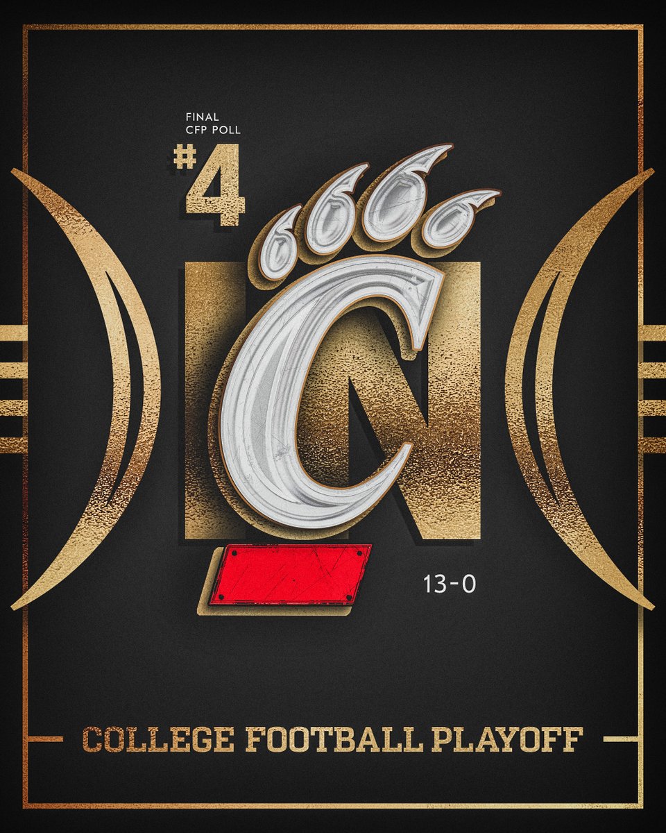 Cincinnati Bearcats (@gobearcats) on Twitter photo UNDENIABLE
<a href="/GoBearcatsFB/">Cincinnati Football</a> is headed to the <a href="/CFBPlayoff/">College Football Playoff</a> for the first time in program history!
#Bearcats | gobearcats.com/cfp UNDENIABLE
<a href="/GoBearcatsFB/">Cincinnati Football</a> is headed to the <a href="/CFBPlayoff/">College Football Playoff</a> for the first time in program history!
#Bearcats | gobearcats.com/cfp