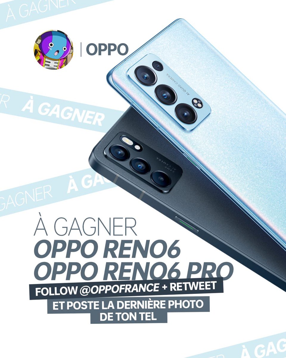 Arkunir's tweet photo. Les reufs j’ai un concours pour vous faire gagner deux OPPO Reno6 (un normal et un pro), et la qualité photo est vraiment carré de fou! 😄

Pour participer :

1. Suivre @OPPOFrance
2. RT
3. Poster la dernière photo de votre téléphone 

⏳TAS le 11/12🍀 https://t.co/O0sPNn3qin
