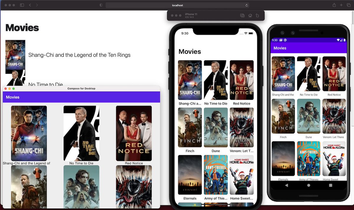 jackz_ej's tweet photo. Fun with kotlinmultiplatform....
Tried a Basic UI... In android,desktop and web it's compose๐ช... iOS swiftui
https://t.co/VQJFJOBdL0
#kotlin #kotlinmultiplatform #jetpackcompose #swiftui #composeweb https://t.co/cqHoCGEMLd