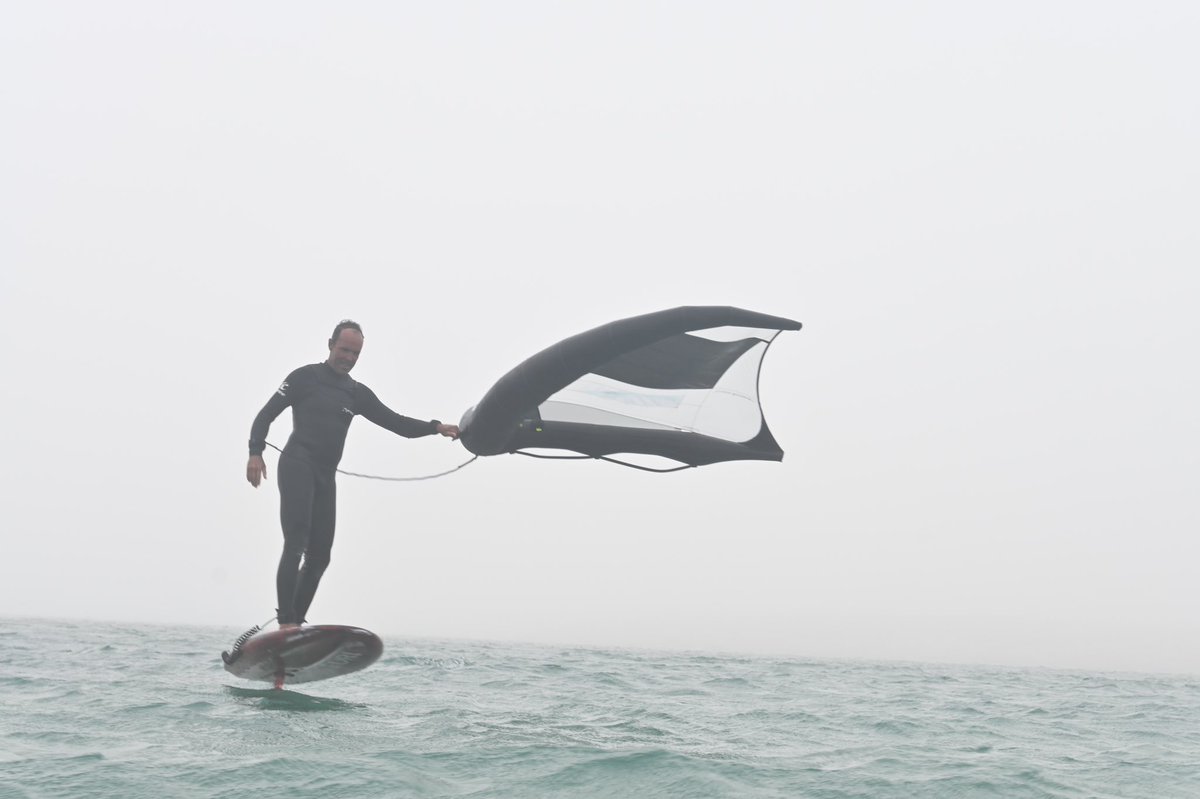 wesleyfourie's tweet photo. Misty conditions set the tone for an amazing #wingfoil session #langebaan #SouthAfrica #wingboard https://t.co/4nh204YYXh
