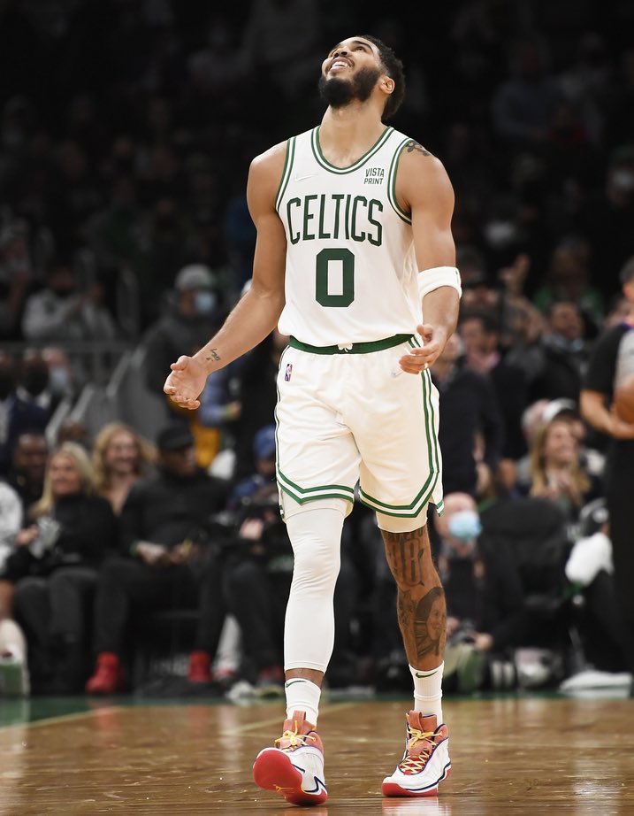 Jayson Tatum over his last 3 games: 

31.3 PPG
10.7 RPG
3.7 APG
48% FG
36% 3PT
96% FT
