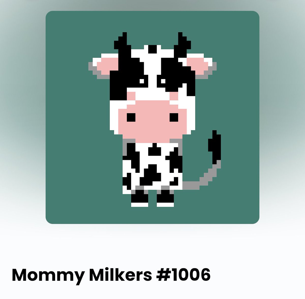 TradeMilkKart's tweet photo. @_NFTUpdate Mommy Milkers 🤍🐮🥛🍪
https://t.co/VTQmjPWIKg https://t.co/LG4r6Ht4gI