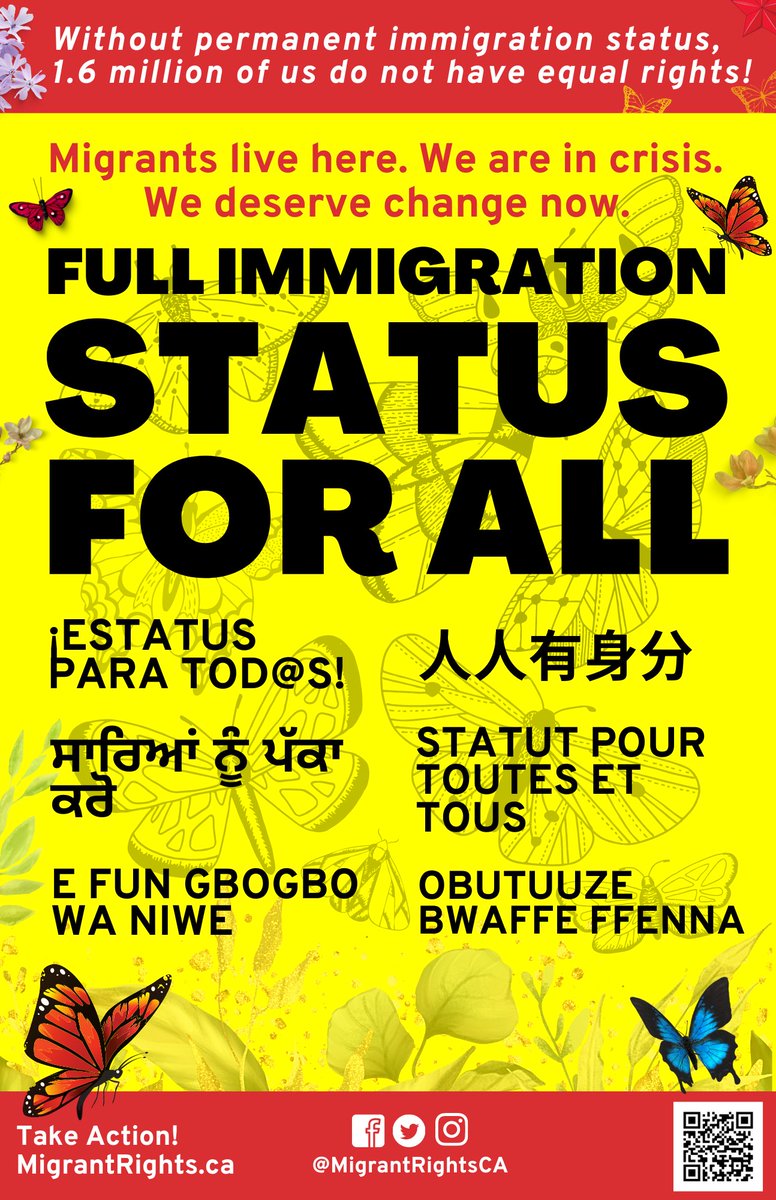 MWACCanada's tweet photo. #MediaAdvisory
TORONTO CARAVAN FOR #STATUSFORALL
+ 1:30pm, Sun, Dec 5, 2021
+ MP Freeland's office (344 Bloor W), travelling to MP  Bennett &amp; MP Mendicino's office
+ At least 150 migrants in long-term care, childcare, cleaning &amp; delivery
+ Actions also in ON, BC, QC, NF, SK. https://t.co/bDDt8clSwQ