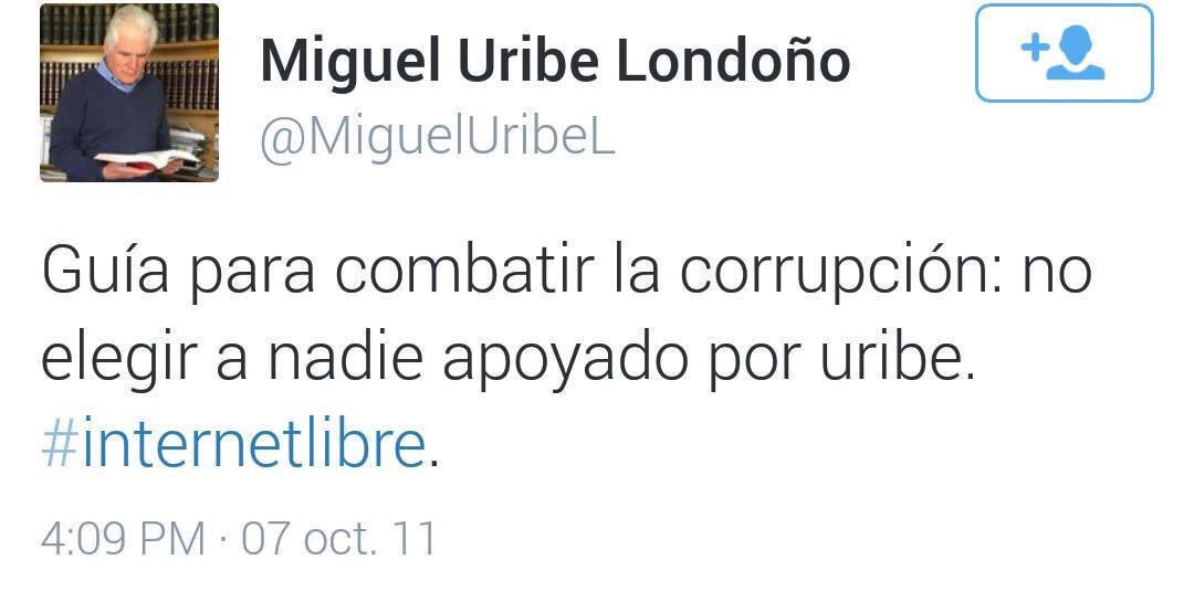TiteresAnti's tweet photo. El padre de Miguel Uribe Turbay pide no votar por los corruptos del Centro Democrático. https://t.co/csbgZjpJvK
