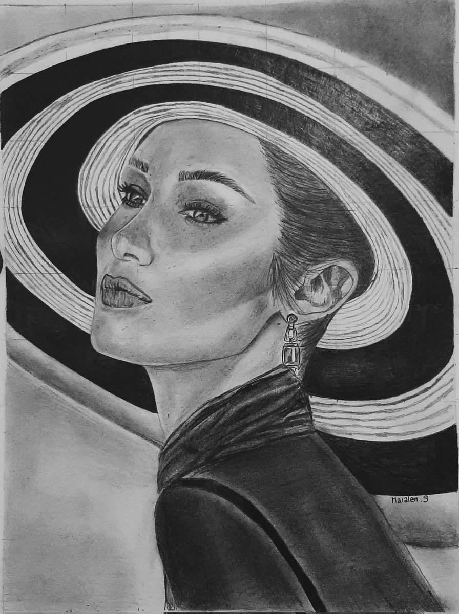 _maaiia_'s tweet photo. Here is my drawing of @bellahadid 
#fanart #hadid #drawings #bellahadid https://t.co/HZlxR14uQ4