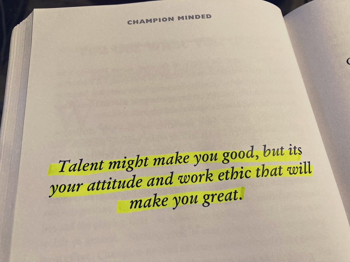 “Talent might make you good, but it’s your attitude and work ethic that will make you great.” - #ChampionMinded