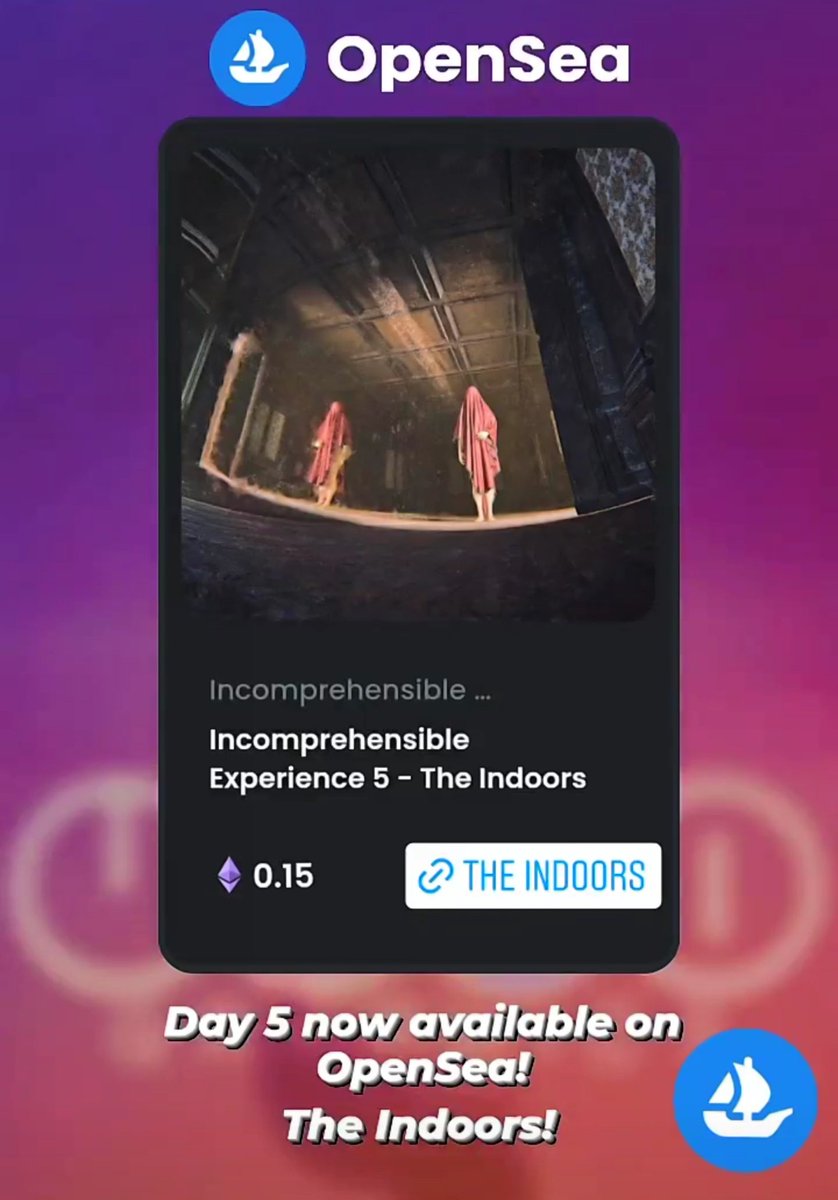 uncographics's tweet photo. Incomprehensible Experience 5, is now live and available to be collected on OpenSea!
https://t.co/Jw0a5oZIV9

I am selling my art pieces every day a new piece will drop everyday, for .15 ETH!

#gm #gn #nftart #nftartist #nft #ethereum #blockchain #cryptocurrency #cryptoNFT https://t.co/XjWxIoC9I9