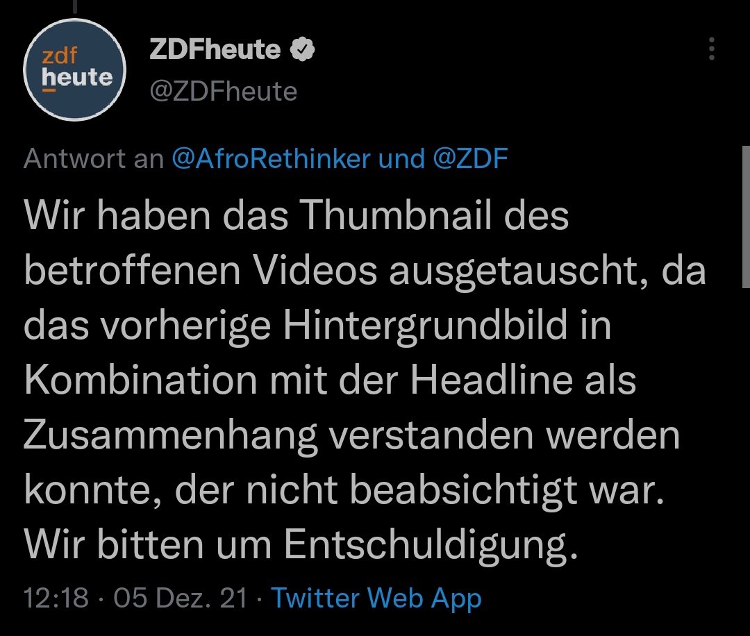 senolekrem's tweet photo. Schlagzeile 👇🏻 und Bild 👇🏻 stehen bei @ZDFheute sonst nie im Zusammenhang. 👉🏻 #Rassismus https://t.co/iaNult6nPa