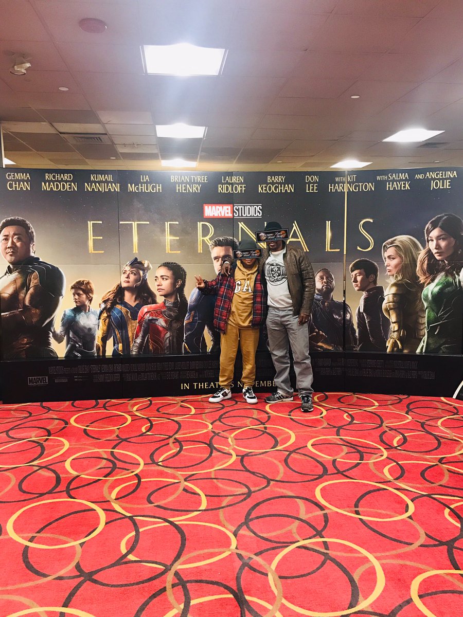 3vry1lvsgdstry's tweet photo. I took #TheGoodLookingOne to see @TheEternals He loved it! It was The Celestials that did it for him. He wouldn’t stop going on about the possible connections between #ShangChi & @JamesGunn’s #GotGVol3 😁🥰 I reminded me of this tweet. https://t.co/B1BJB5w2aX