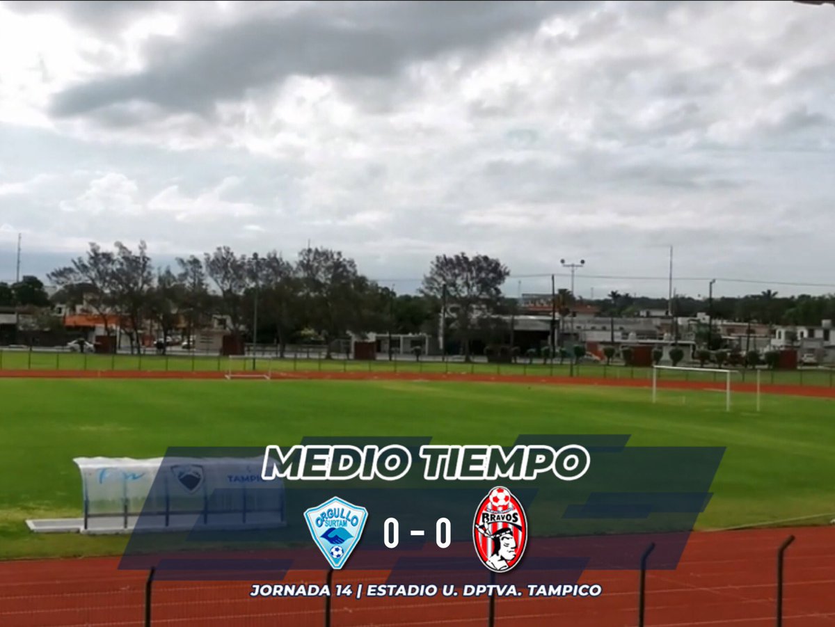 BravosNLD's tweet photo. ⏱MEDIO TIEMPO  | #Jornada14

Terminan los primeros 45 minutos en el Olímpico de la U. Dptva. De Tampico. 

#OST 0-0 #NLD 

#LollevamosEnLaSangre🇦🇹 https://t.co/BfqGeVLf5Y