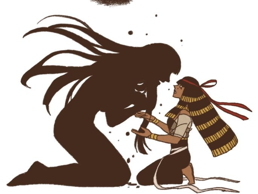 LazuliLotus's tweet photo. If the curse stops Osiris from getting Seth, it'll go 2 ways: blatant (spooky Isis ghost) or subtle (looks like a convenient coincidence). Convenient would be like if FG or Horus HAPPEN to step in and fight Osiris off Seth. 1/3 
#Ennead thoughts &amp; speculations https://t.co/3eWqnZfCsj