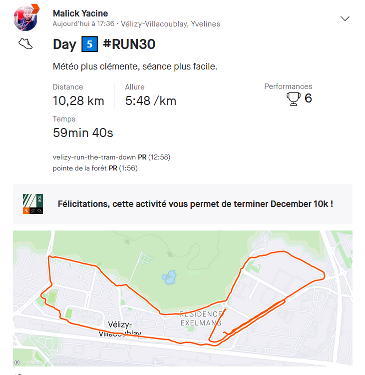 malick_yacine's tweet photo. Day 5 ... Début difficile, mais on s'accroche.

#pobarbodychallenge #amoulcetadire
#RUN30 #30dayrunningchallenge https://t.co/xFkNPwbfl0