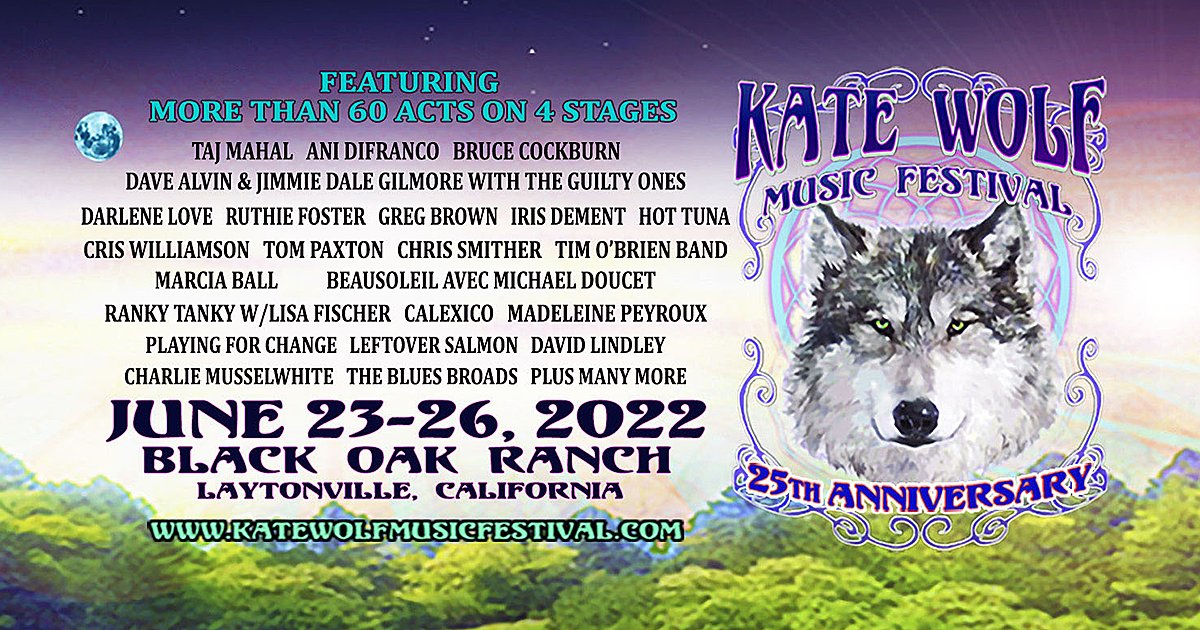 CELEBRATING 25 YEARS OF MUSIC
While Gathering For A Farewell Festival
MORE THAN 60 ACTS ON 4 STAGES
Holiday Tickets On Sale Now
katewolfmusicfestival.com