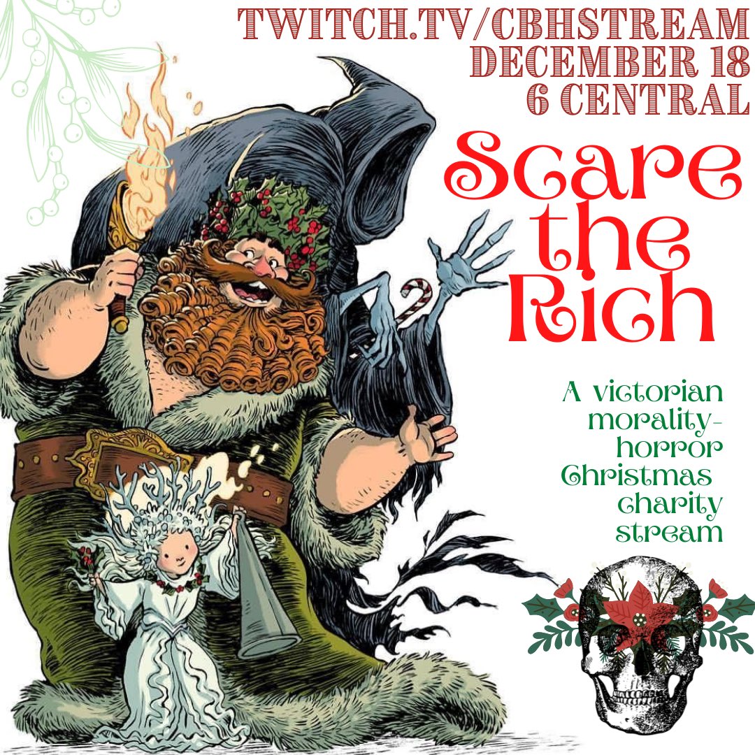 Dickens and Dragons!  We have a twitch stream and we aren’t afraid to use it!  For charity!  
Can a party of Christmas ghosts scare a trio of nasty misers straight?  Let’s find out, Christmas Carol Style! 
Dec 18!  Charity is a Home for Marea!
gofund.me/4b49d0a4