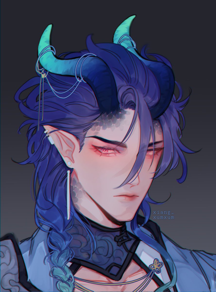 Xiang_xumxum's tweet photo. I created a LongWang !! 
I really like his colors, his braid and his eyes. 
What do you think about him? Do u like him? 

🏷️#oc #originalcharacters #ocdesign #characterdesign #dragon #dragonboy #csp #dragondesign #ocs #originalcharacter #dragonoc #oceandragon #xianxia #xianxiaoc https://t.co/Ut7RfATK7V
