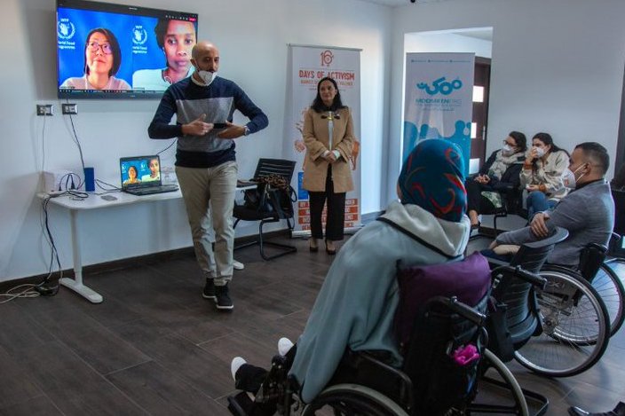 rawadhalabi's tweet photo. @TawasulCFM observed the "International Day of Persons with Disabilities" w/t special guests Artist 
@zahra_bibas &amp; @basemalgarradhi to raise awareness on info relating to humanitarian assistance+#COVID19  guidance through the #CMF in 🇱🇾 
#disabilityinclusion #زينا_زيكم #IDPD2021 https://t.co/eiWvjRs9ZJ