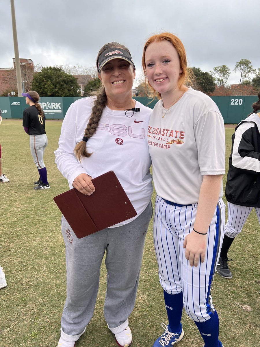 Had a great time at FSU this weekend! I had fun and learned a lot! <a href="/FSU_Softball/">Florida State Softball 🥎</a> <a href="/TCam_FSUSB/">Troy Cameron</a> <a href="/FSU_CoachWilson/">Travis Wilson</a> <a href="/Coach_Alameda/">Lonni Alameda</a> <a href="/nccpremier16/">NC Challengers Premier Renzi 16U</a>