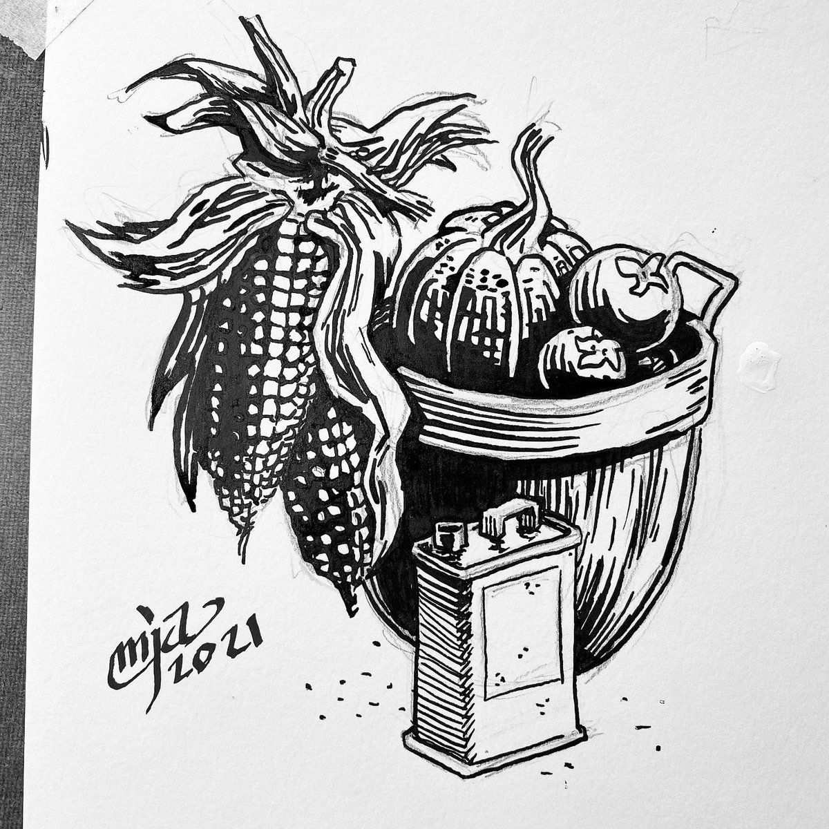MJacobAlvarez's tweet photo. Found some good scans online, so I decided to run myself through through the old #FamousArtists #CorrespondenceCourse.

I can feel my ink #technique getting stronger already! https://t.co/Ru9aUrP1Lm