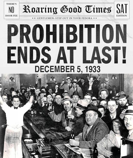 Happy #RepealDay 88 years ago Americans regained their ability to drink legally, with the repeal of Prohibition. Raise a glass and celebrate.