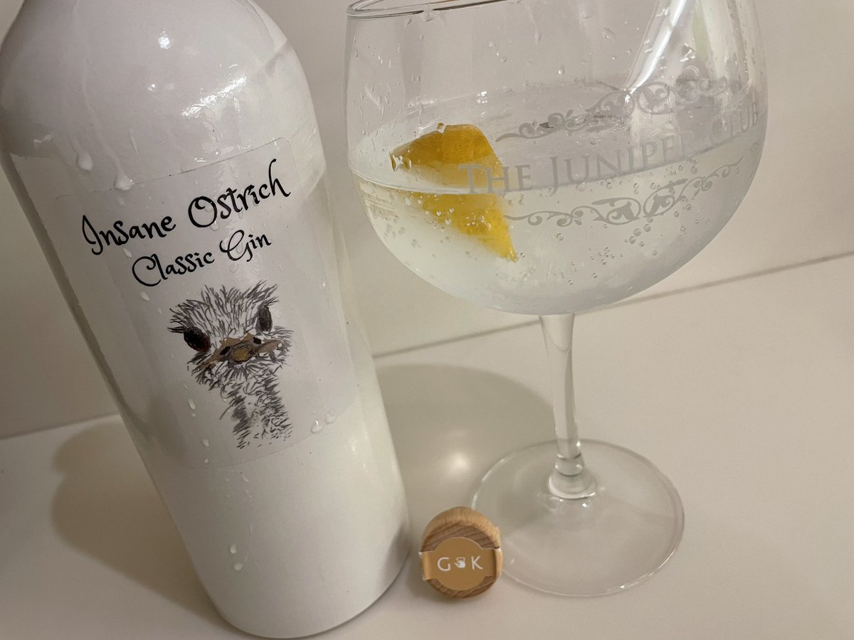 Finally have got around to trying an Insane Ostrich G&amp;T - this is a stunner of a classic gin from those <a href="/theginkitchen/">The Gin Kitchen</a> ladies!!! Wow!! #insaneostrich #cheers #craftgin #juniperclub