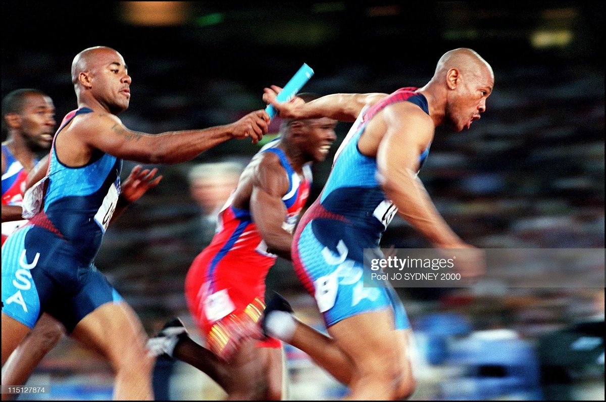 LsabreAvenger's tweet photo. Happy birthday to Brian Lewis (left), 2000 Olympic champion and 1999 World champion over 4x100m, third over 100m at the Goodwill Games in 1998 - PBs 9.99 (100m), 6.54 (60m), 20.26 (200m) https://t.co/I5XdoyDeqq