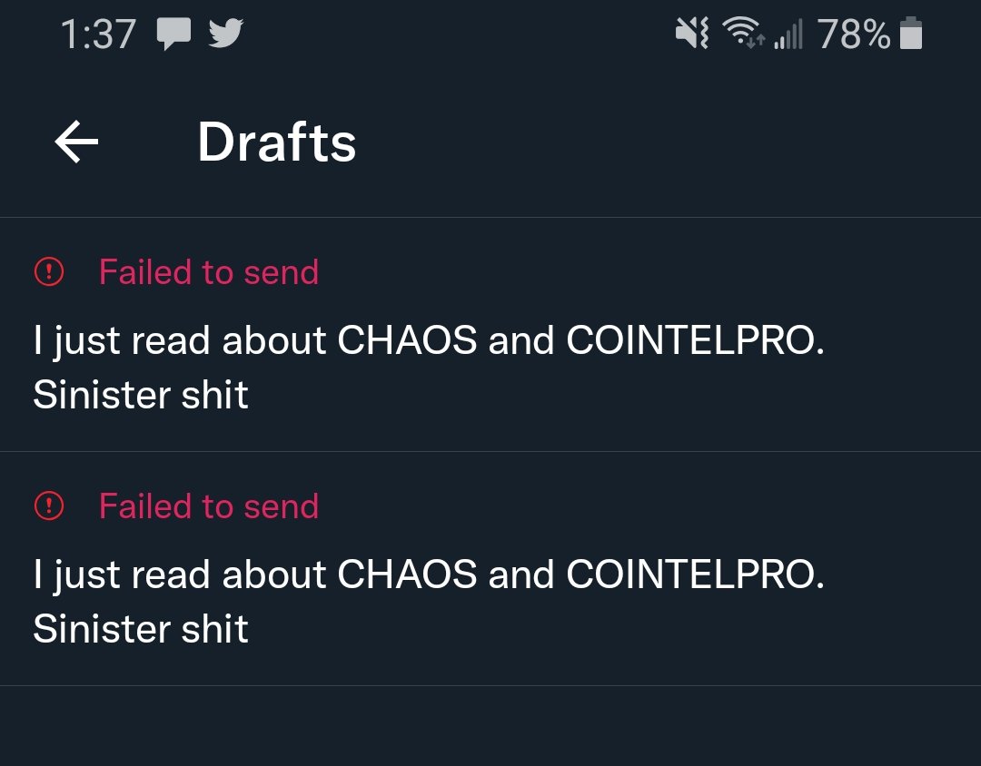 PeteCliffton's tweet photo. @HarmlessYardDog @lndian_Bronson Interestingly enough I can't send this tweet... https://t.co/xGxroJuLt9