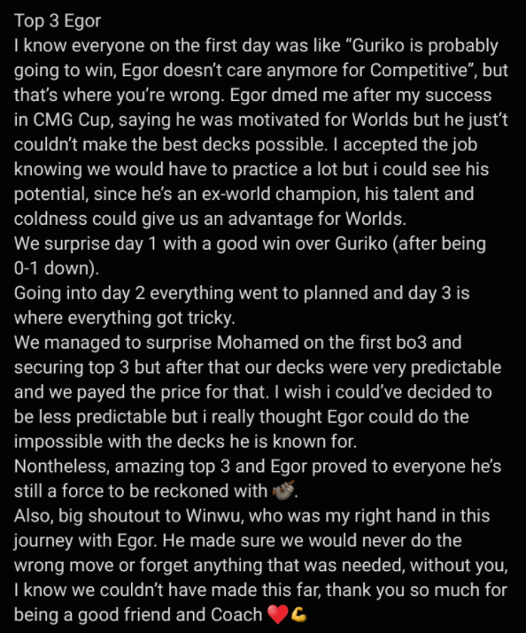 xJebuz's tweet photo. Sorry for my bad English.
The best group of players i ever worked with.
Thanks @Vitor75u @Hasiel19_CR @Surg_Ts @hazard003_  , proud of all of you 🧙‍♂️👬.
Thanks @MasterCR_ for being the best analyst in the World ❤️

I don't know what 2022 holds for me, but i will never give up! https://t.co/hDiCBW4jJD