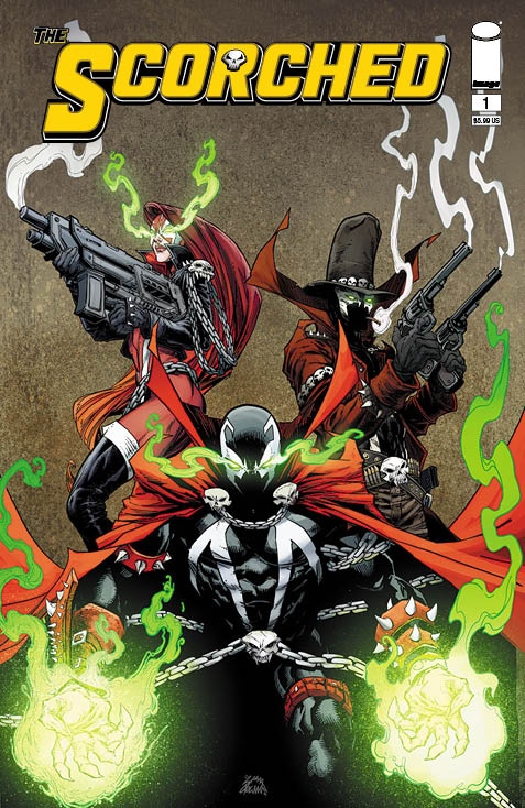 Todd_McFarlane's tweet image. SEXY SCORCHED SUNDAY COVER REVEALS!⁠
⁠So much talent on THE SCORCHED #1!  Here are two covers, one by Marc Silvestri &amp;amp; the other by Ryan Stegman. Colors by Peter Steigerwald. It will be on sale next month! ⁠#shespawn #gunslinger #spawn #scorched #covers #art #imagecomics⁠ ⁠