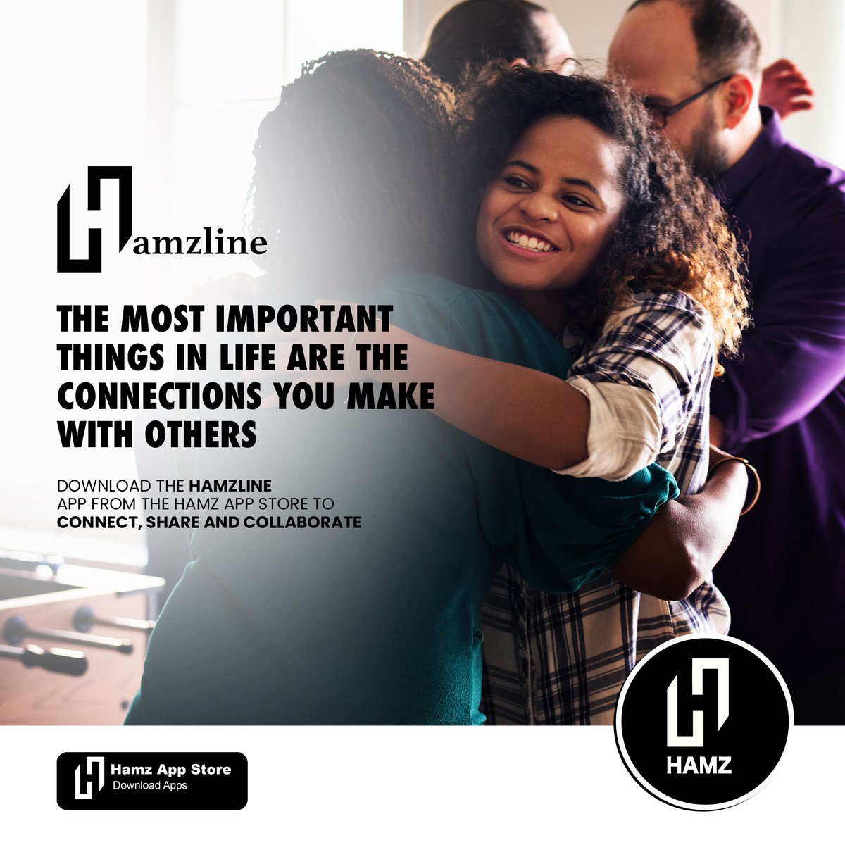 Hamzonline's tweet photo. The most important things in life are the connections you make with others! 

Download Hamzline today! https://t.co/Q9UUFjVjg0
Image https://t.co/bA4HnPL4fH