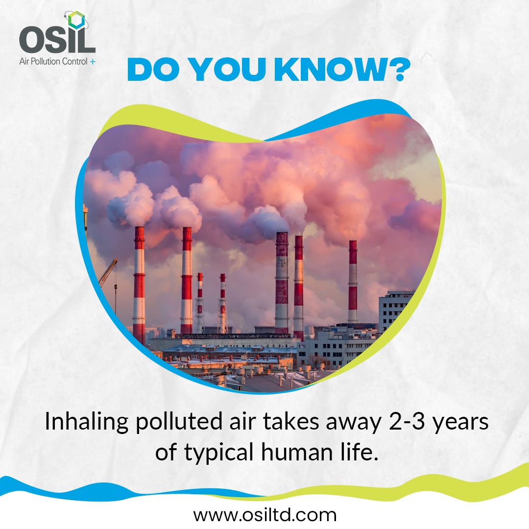 OSIL_Air's tweet photo. Do you know? Inhaling polluted air takes away 2-3 years of typical human life.
Website: https://t.co/G8lsCSiHI0
#OSIL #odourcontrol #airpollutioncontrol #ukbusiness #uk #B2Bbusiness #Industrial https://t.co/zSEA4hV8u9