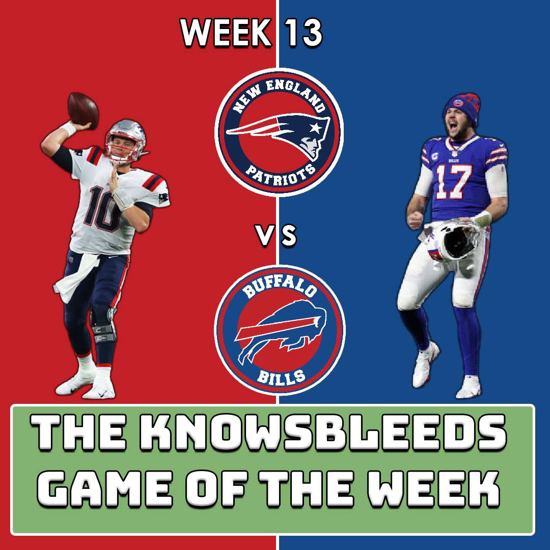 the_knowsbleeds's tweet photo. #TheKnowsbleeds NFL Week 13 #GameoftheWeek is a battle for control of the AFC East between the @Patriots (8-4) &amp; @BuffaloBills (7-4). Will Mac Jones &amp; #ForeverNE stay on top of the division or will Josh Allen &amp; #BillsMafia retake the throne? #BUFvsNE Vote now⬇️ https://t.co/DYSvPjcpO5