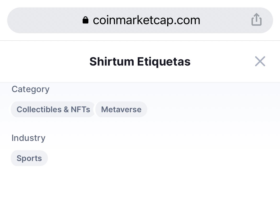 Shirtum's tweet photo. We have been tagged by @CoinMarketCap as a Sports, Collectibles and #Metaverse project. Key to achieve new heights.

All $SHI data has been updated correctly

We have built the launchpad, the engines are now ready to ignite and we’ll take off very soon 🚀

https://t.co/PNl4hy8rGY https://t.co/00QwB0zCoq