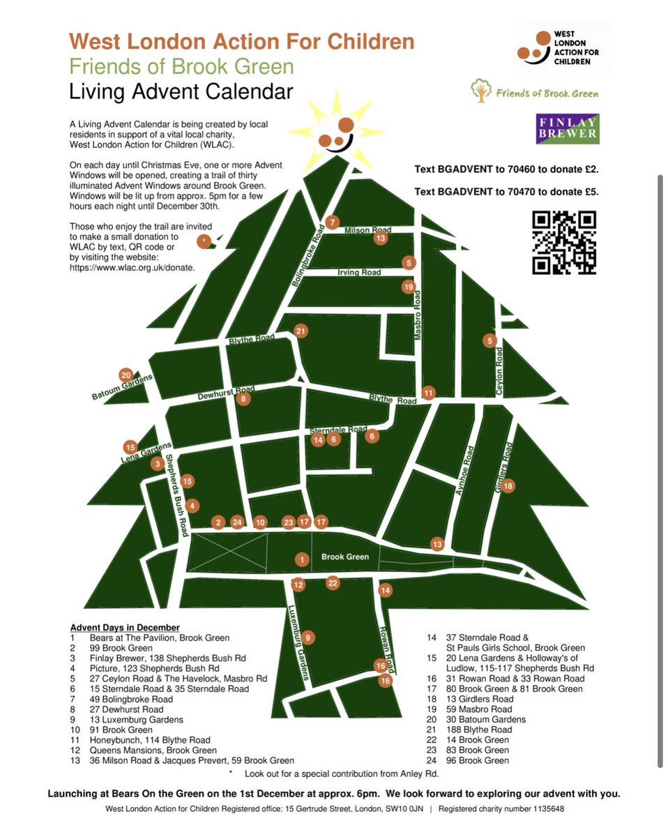 HavelockTavern's tweet photo. Have you see our contribution to @w_london_action_for_children βs Living Advent Calendar?
Pop by to see our window and visit their website to donate ππ
#brookgreen #brookgreenlife #kensingtonolympia #masbroroad #shepherdsbush #hammersmith #livingadventcalendar #advent https://t.co/XfZWhkE7e6